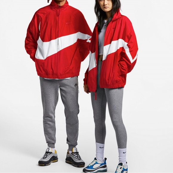 NIKE BIG SWOOSH SPORTSWEAR WOVEN JACKET in orange. Size small. Great condition! - Picture 11 of 11